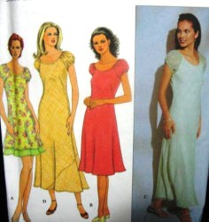 8644 CUTEST BABY DOLL BIAS DRESS 3 LENGTHS PATTERN 6-10